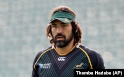 Victor Matfield, en la Copa Mundial de Rugby, en Nueva Zelanda, 2011. (AP/Themba Hadebe)