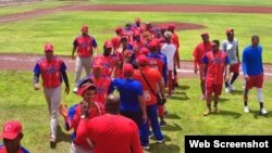 Equipo Cuba que participa en el Campeonato Panamericano de Béisbol Sub-23, en México. (Foto: Captura de pantalla/RHC)